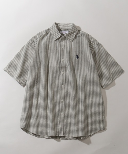 U.S. POLO ASSN.(ユーエスポロアッスン)の「【U.S. POLO ASSN./ユーエスポロアッスン】ワンポイント刺繍 コットンブロード 半袖レギュラーシャツ(シャツ/ブラウス・メンズ・ホワイト/ブラック/アイボリー/ネイビー/ライトブルー/サックスブルー・LL/M/L)」の9枚目の写真