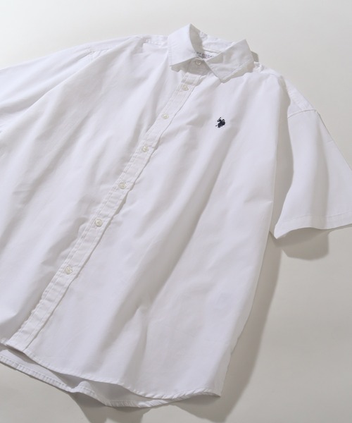 U.S. POLO ASSN.(ユーエスポロアッスン)の「【U.S. POLO ASSN./ユーエスポロアッスン】ワンポイント刺繍 コットンブロード 半袖レギュラーシャツ(シャツ/ブラウス・メンズ・ホワイト/ブラック/アイボリー/ネイビー/ライトブルー/サックスブルー・LL/M/L)」の13枚目の写真