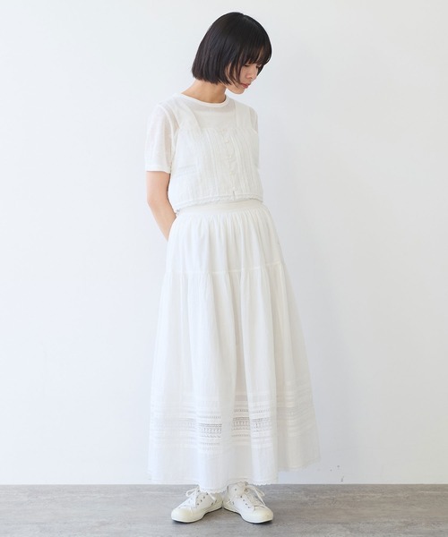 bulle de savon(ビュルデサボン)の「antique lace ビスチェ(シャツ/ブラウス・レディース・ブラック/ホワイト・FREE)」の7枚目の写真