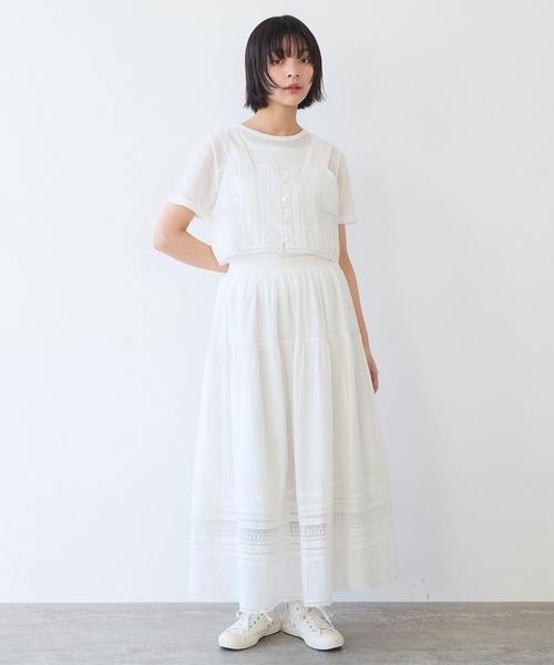 bulle de savon(ビュルデサボン)の「antique lace ビスチェ(シャツ/ブラウス・レディース・ブラック/ホワイト・FREE)」の8枚目の写真