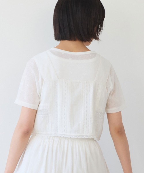 bulle de savon(ビュルデサボン)の「antique lace ビスチェ(シャツ/ブラウス・レディース・ブラック/ホワイト・FREE)」の5枚目の写真