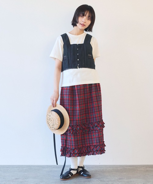 bulle de savon(ビュルデサボン)の「antique lace ビスチェ(シャツ/ブラウス・レディース・ブラック/ホワイト・FREE)」の22枚目の写真