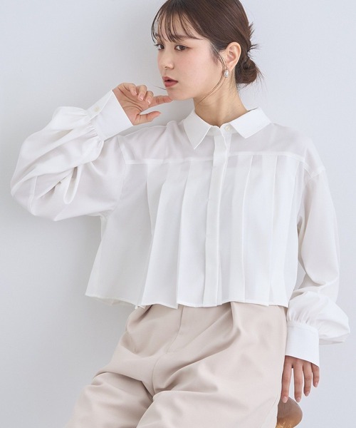 ブラウス シャツ タックビスチェ レディース SPIRALGIRL ブラウス シャツ タックスリーブデニムトップス