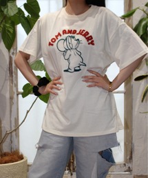 【TOM & JERRY/トムとジェリー】ハブラシ刺繍半袖Tシャツ