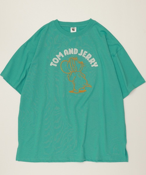 Tom&Jerry(トムアンドジェリー)の「【TOM & JERRY/トムとジェリー】ハブラシ刺繍半袖Tシャツ(Tシャツ/カットソー・レディース・ダークブラウン/グリーン/ピンク/クリーム・M/L)」の14枚目の写真