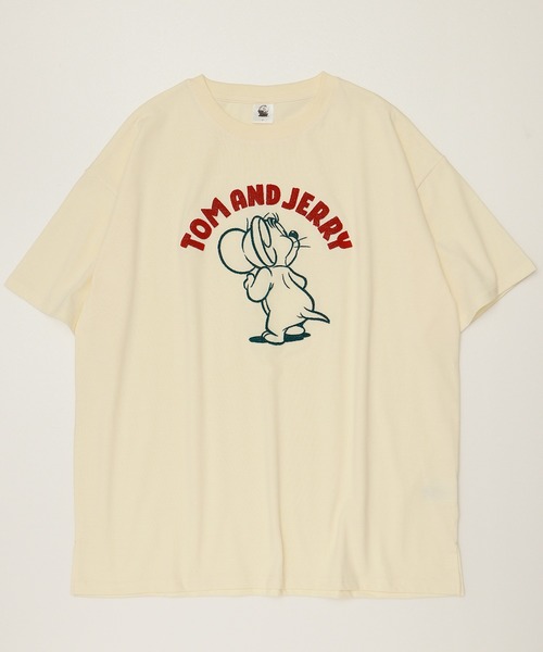 Tom&Jerry(トムアンドジェリー)の「【TOM & JERRY/トムとジェリー】ハブラシ刺繍半袖Tシャツ(Tシャツ/カットソー・レディース・ダークブラウン/グリーン/ピンク/クリーム・M/L)」の12枚目の写真