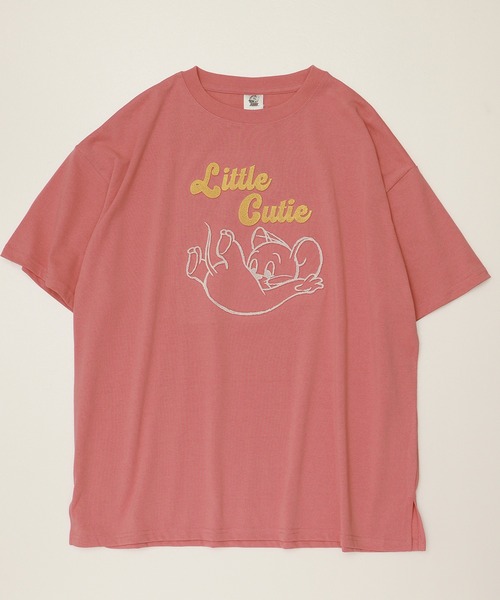 Tom&Jerry(トムアンドジェリー)の「【TOM & JERRY/トムとジェリー】ハブラシ刺繍半袖Tシャツ(Tシャツ/カットソー・レディース・ダークブラウン/グリーン/ピンク/クリーム・M/L)」の13枚目の写真