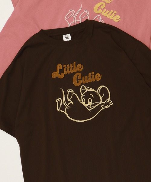 Tom&Jerry(トムアンドジェリー)の「【TOM & JERRY/トムとジェリー】ハブラシ刺繍半袖Tシャツ(Tシャツ/カットソー・レディース・ダークブラウン/グリーン/ピンク/クリーム・M/L)」の10枚目の写真