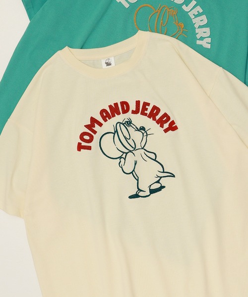 Tom&Jerry(トムアンドジェリー)の「【TOM & JERRY/トムとジェリー】ハブラシ刺繍半袖Tシャツ(Tシャツ/カットソー・レディース・ダークブラウン/グリーン/ピンク/クリーム・M/L)」の8枚目の写真