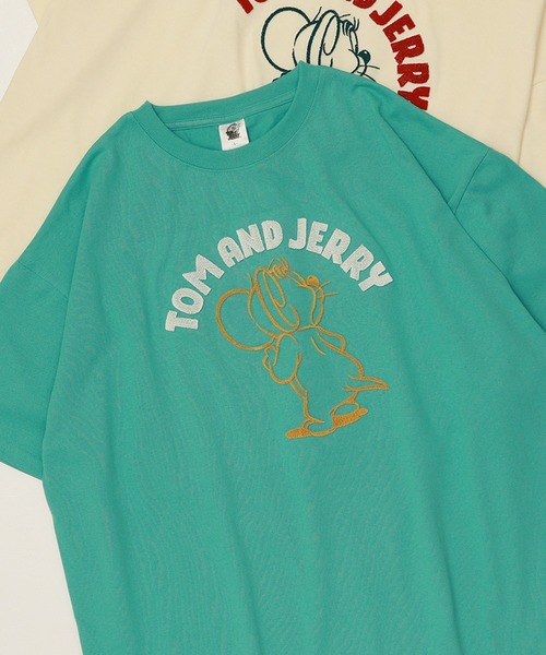 Tom&Jerry(トムアンドジェリー)の「【TOM & JERRY/トムとジェリー】ハブラシ刺繍半袖Tシャツ(Tシャツ/カットソー・レディース・ダークブラウン/グリーン/ピンク/クリーム・M/L)」の9枚目の写真