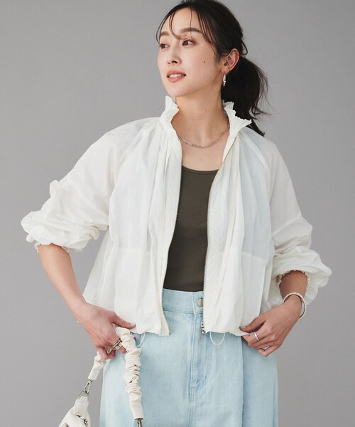 【美品】【UNTITLED】洗える・撥水　インナーダウン付きフーデットジャケット UNTITLED（アンタイトル）の「【洗える・撥水】インナーダウン