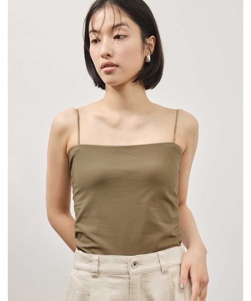 OUR WACOAL(アワワコール)の「「ADAM ET ROPE'コラボ」 コットン混カップインベアトップキャミソール(キャミソール・レディース・ホワイト/ブラック/ブラウン/グリーン系その他・M/S/L)」の4枚目の写真