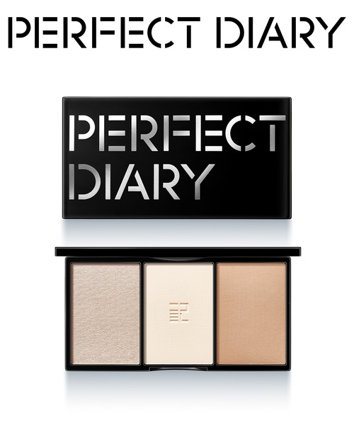 PERFECT DIARY（パーフェクト ダイアリー）の「シマーリング コントロール フェイスパレット（ハイライト/シェーディング・レディース・三色パレット・FREE）」の2枚目の写真
