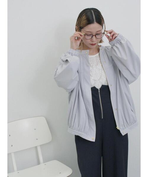 Samansa Mos2 blue（サマンサモスモスブルー）の「ドルマンギャザーブルゾン（ブルゾン・レディース・キナリ/ベージュ/グレー・F）」の10枚目の写真