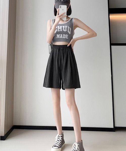 SallyLunn(サリーラン)の「【さらっと快適】リラックスショートパンツ(その他パンツ・レディース・アイボリー/ブラック/ピンク/レッド/ダークグレー・MEDIUM)」の6枚目の写真