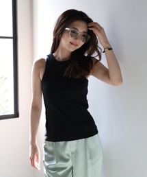 detachable bra American sleeve tank top / 取り外し可能洗えるカップ付きアメスリタンク