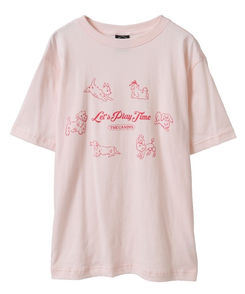 Candy Stripper(キャンディストリッパー)の「LET'S PLAY TIME Tシャツ(Tシャツ/カットソー・レディース・オフホワイト/ピンク/ライトブルー/ブルー/ブラック・M/L/XL)」の5枚目の写真