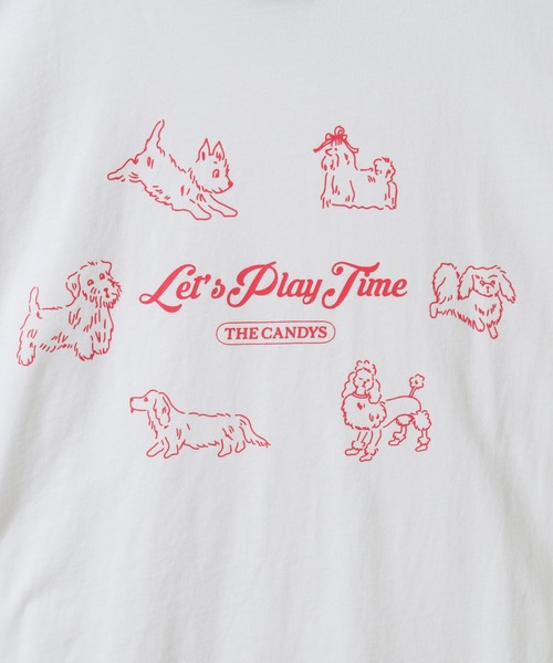 Candy Stripper(キャンディストリッパー)の「LET'S PLAY TIME Tシャツ(Tシャツ/カットソー・レディース・オフホワイト/ピンク/ライトブルー/ブルー/ブラック・M/L/XL)」の6枚目の写真
