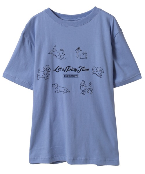 Candy Stripper(キャンディストリッパー)の「LET'S PLAY TIME Tシャツ(Tシャツ/カットソー・レディース・オフホワイト/ピンク/ライトブルー/ブルー/ブラック・M/L/XL)」の13枚目の写真