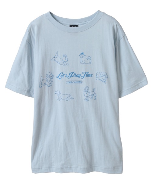 Candy Stripper(キャンディストリッパー)の「LET'S PLAY TIME Tシャツ(Tシャツ/カットソー・レディース・オフホワイト/ピンク/ライトブルー/ブルー/ブラック・M/L/XL)」の12枚目の写真