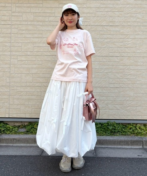 Candy Stripper(キャンディストリッパー)の「LET'S PLAY TIME Tシャツ(Tシャツ/カットソー・レディース・オフホワイト/ピンク/ライトブルー/ブルー/ブラック・M/L/XL)」の15枚目の写真