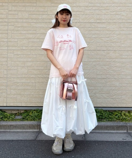 Candy Stripper(キャンディストリッパー)の「LET'S PLAY TIME Tシャツ(Tシャツ/カットソー・レディース・オフホワイト/ピンク/ライトブルー/ブルー/ブラック・M/L/XL)」の14枚目の写真