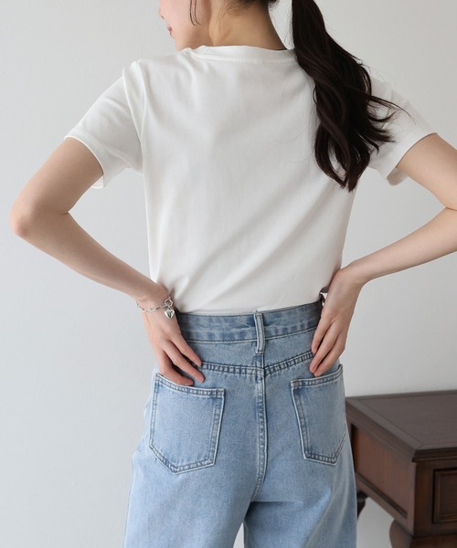 BLUEEAST(ブルーイースト)の「DOGアソートプリント半袖Tシャツ(Tシャツ/カットソー・レディース・ホワイト/ブラック/ネイビー・MEDIUM)」の6枚目の写真
