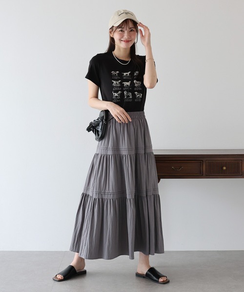 BLUEEAST(ブルーイースト)の「DOGアソートプリント半袖Tシャツ(Tシャツ/カットソー・レディース・ホワイト/ブラック/ネイビー・MEDIUM)」の18枚目の写真