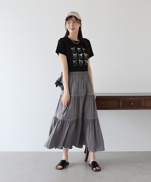BLUEEAST(ブルーイースト)の「DOGアソートプリント半袖Tシャツ(Tシャツ/カットソー・レディース・ホワイト/ブラック/ネイビー・MEDIUM)」の17枚目の写真