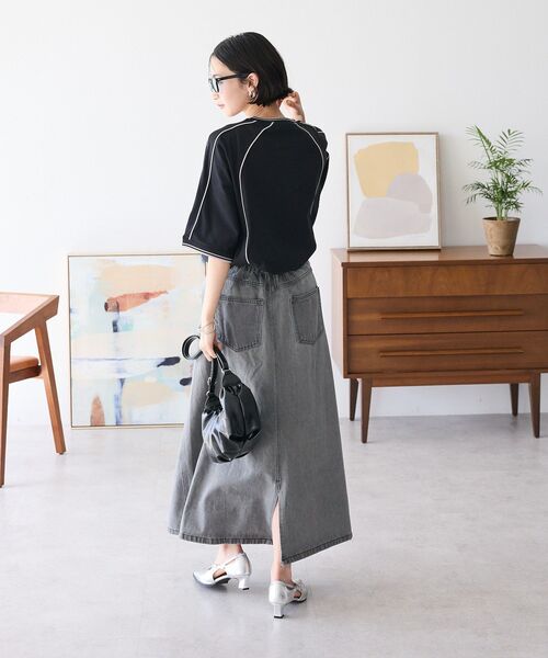 CRAFT STANDARD BOUTIQUE（クラフトスタンダードブティック）の「2Wayデニムジャンパースカート（デニムスカート・レディース・グレー/ダークインディゴブルー・M/L）」の7枚目の写真