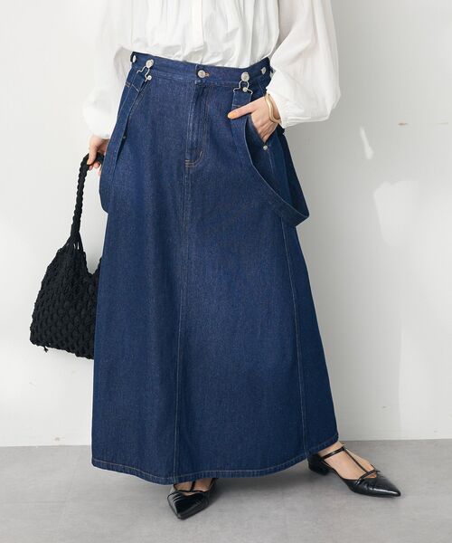 CRAFT STANDARD BOUTIQUE（クラフトスタンダードブティック）の「2Wayデニムジャンパースカート（デニムスカート・レディース・グレー/ダークインディゴブルー・M/L）」の16枚目の写真