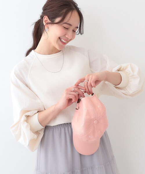 Cutie Blonde(キューティーブロンド)の「【洗える】季節の変わり目に ラグランナイロントップス(Tシャツ/カットソー・レディース・オフホワイト/チャコールグレー/カーキ・00)」の2枚目の写真