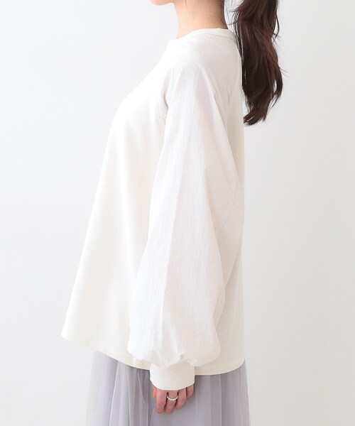 Cutie Blonde(キューティーブロンド)の「【洗える】季節の変わり目に ラグランナイロントップス(Tシャツ/カットソー・レディース・オフホワイト/チャコールグレー/カーキ・00)」の19枚目の写真