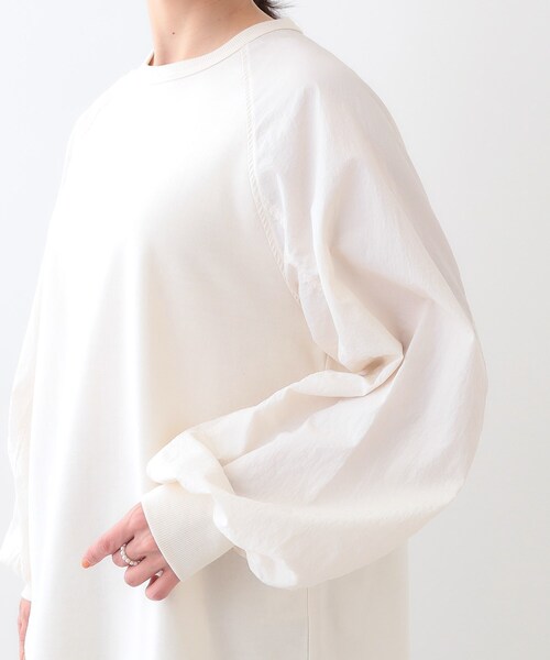 Cutie Blonde(キューティーブロンド)の「【洗える】季節の変わり目に ラグランナイロントップス(Tシャツ/カットソー・レディース・オフホワイト/チャコールグレー/カーキ・00)」の16枚目の写真