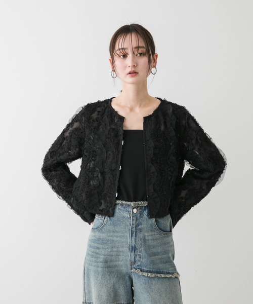 Drawer - Rochas シルクジャガード　ブラウス Drawer - Rochas シルクジャガード ブラウス Drawerのシャツ