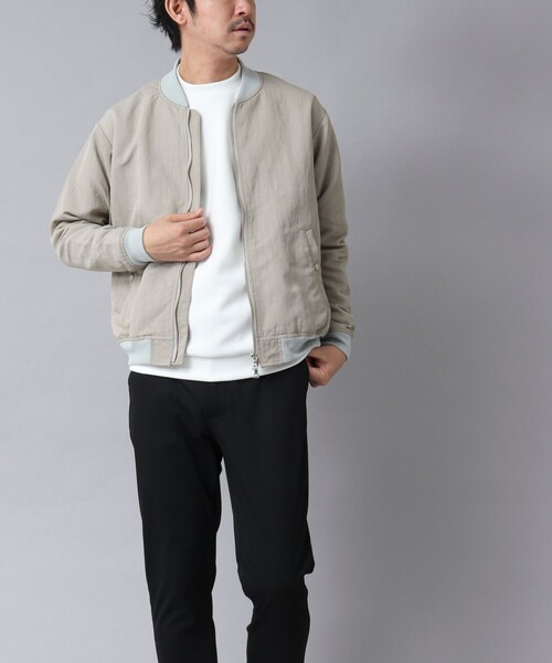 NOLLEY’S(ノーリーズ)の「【ACTIVE SECT】《限定展開》撥水ナイロンMA-1 25SS(ブルゾン・メンズ・ブラック/グレイッシュベージュ・L/M/S)」の6枚目の写真