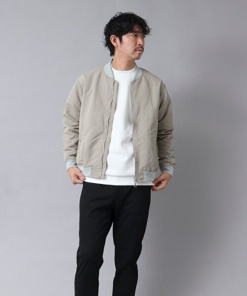 NOLLEY’S(ノーリーズ)の「【ACTIVE SECT】《限定展開》撥水ナイロンMA-1 25SS(ブルゾン・メンズ・ブラック/グレイッシュベージュ・L/M/S)」の8枚目の写真