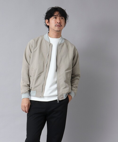 NOLLEY’S(ノーリーズ)の「【ACTIVE SECT】《限定展開》撥水ナイロンMA-1 25SS(ブルゾン・メンズ・ブラック/グレイッシュベージュ・L/M/S)」の9枚目の写真