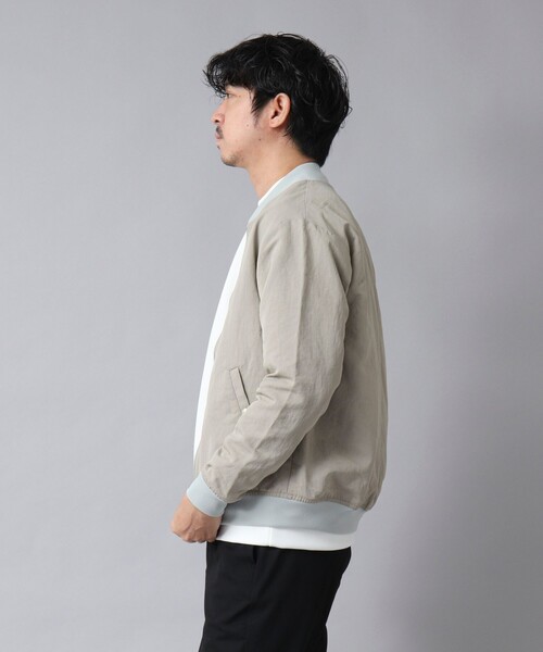 NOLLEY’S(ノーリーズ)の「【ACTIVE SECT】《限定展開》撥水ナイロンMA-1 25SS(ブルゾン・メンズ・ブラック/グレイッシュベージュ・L/M/S)」の10枚目の写真