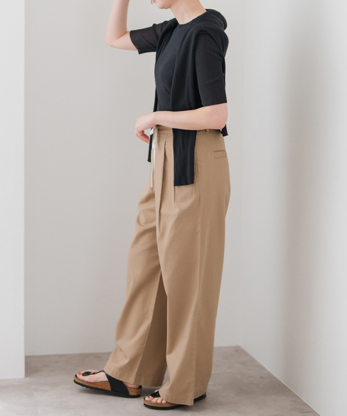 Spick & Span(スピックアンドスパン)の「18Gシアーリブハーフスリーブニット(ニット/セーター・レディース・チャコールグレー/ブラウン・FREE)」の20枚目の写真