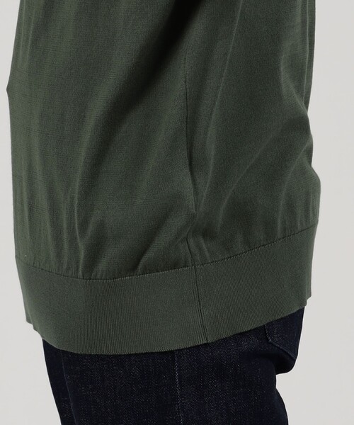 JOHN SMEDLEY(ジョンスメドレー)の「JOHN SMEDLEY DONNELLY コットン スキッパーニット(ニット/セーター・メンズ・ブラック/グリーン・L/M)」の9枚目の写真