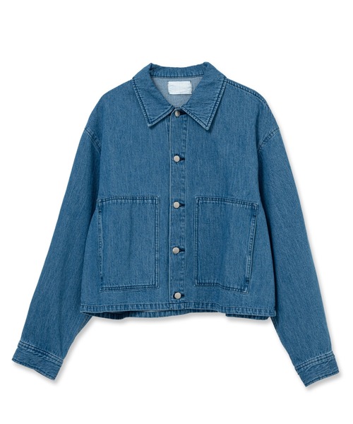 LA MARINE FRANCAISE（マリン フランセーズ）の「ライトデニムシャツジャケット（シャツ/ブラウス・レディース・ネイビー/サックスブルー・FREE）」の2枚目の写真