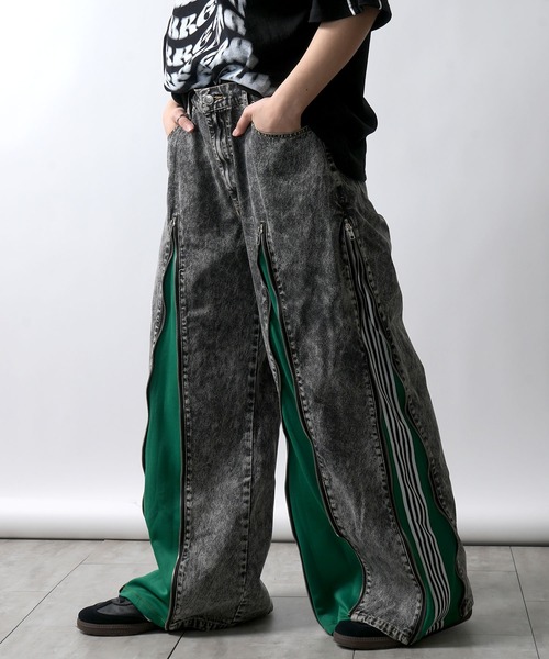 セール】remake design denim pants/リメイクデザイン デニム
