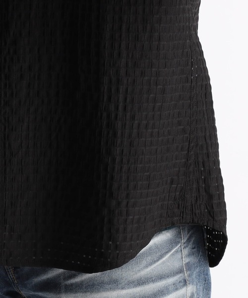 NICOLE CLUB FOR MEN（ニコルクラブフォーメン）の「シアーチェック レギュラーカラーシャツ（シャツ/ブラウス・メンズ・オフホワイト/サックスブルー/ブラック・X-LARGE/LARGE/MEDIUM）」の13枚目の写真