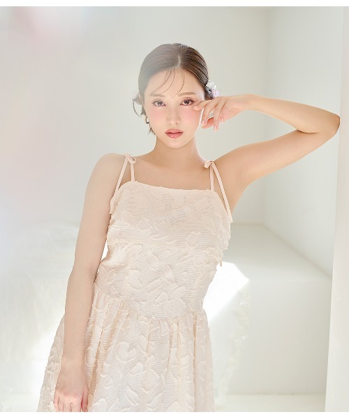 PEACH JOHN（ピーチジョン）の「ジャガードボリュームワンピ（ワンピース・レディース・ピンク/アイボリー/ブラック・ONE SIZE）」の9枚目の写真