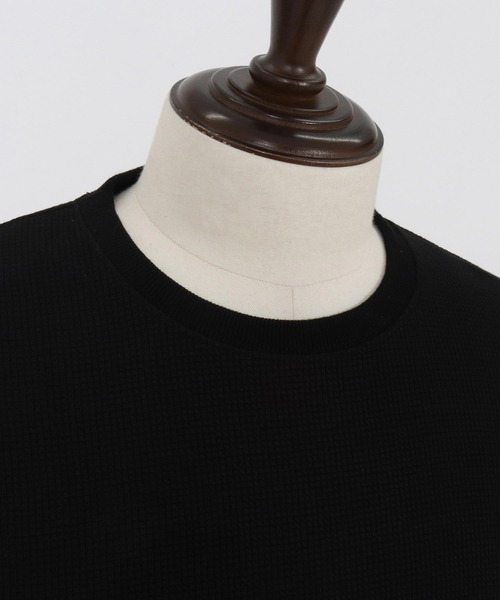 CAMBIO(カンビオ)の「mt9659-Gimmick Design Waffle Cut sew Tシャツ(Tシャツ/カットソー・メンズ・ホワイト/ブラック・S/M/L)」の21枚目の写真