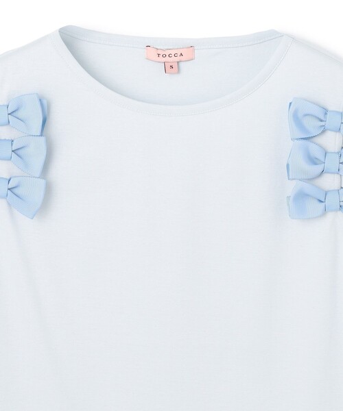 TOCCA(トッカ)の「BOW PARTY Tシャツ(Tシャツ/カットソー・レディース・アイボリー系/ブルー系/ブラック系・SMALL/MEDIUM)」の13枚目の写真