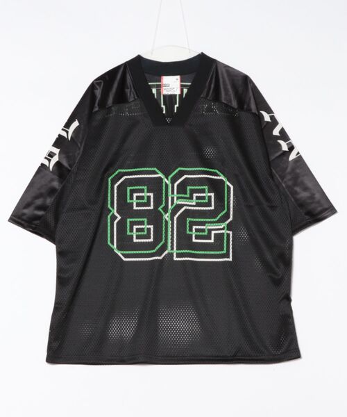 a.p.o.v.（エーピーオービー）の「a.p.o.v. レイヤーナンバリング＆フェルトロゴワッペンメッシュフットボールシャツ（Tシャツ/カットソー・メンズ・ブラック/ブルー/ピンク/グリーン/ホワイト・ONESIZE）」の20枚目の写真