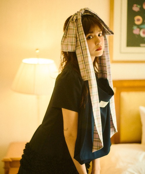 idem（イデム）の「big ribbon tote bag／ビッグリボントートバッグ（トートバッグ・レディース・ブルー/ピンク/ブラック・FREE）」の16枚目の写真