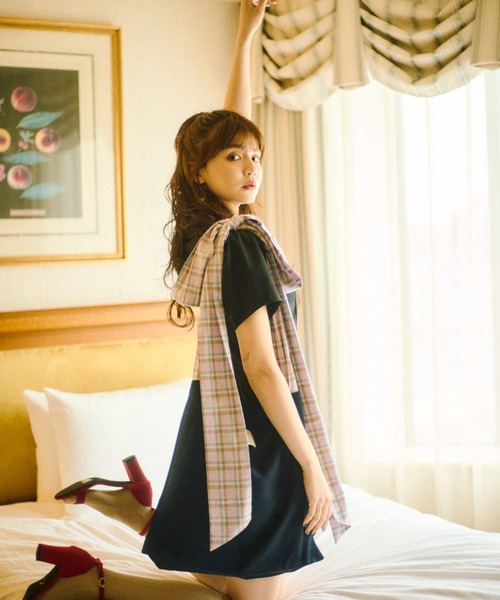 idem（イデム）の「big ribbon tote bag／ビッグリボントートバッグ（トートバッグ・レディース・ブルー/ピンク/ブラック・FREE）」の19枚目の写真